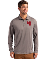 Western Kentucky Hilltoppers College Vault Cutter & Buck Coastline Epic Comfort Recycled Mens Long Sleeve Polo EG_PRO_HG 