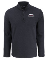 Mercedes-Benz Stadium Cutter & Buck Hunts Point Recycled Fleece Mens Hybrid Snap Placket Pullover Black Mannequin