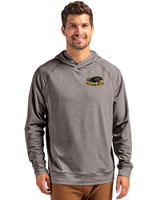 Wisconsin-Milwaukee Panthers Cutter & Buck Adapt Knit Recycled Mens Heathered Hooded Pullover Black Heather Front