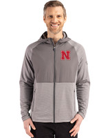 Nebraska Cornhuskers Cutter & Buck Peshastin Fleece Recycled Mens Hybrid Jacket EGH_PRO_HG 
