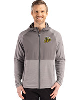 Baldwin Wallace Yellow Jackets Cutter & Buck Peshastin Fleece Recycled Mens Hybrid Jacket EGH_PRO_HG 