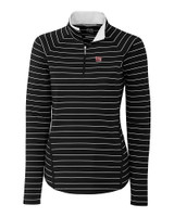 New York Giants Cutter & Buck Womens Long Sleeve Evie Half Zip Black Mannequin