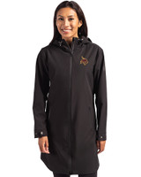 Texas State Bobcats Cutter & Buck Camano Everyday Stretch Recycled Womens Water Resistant Jacket Black Front