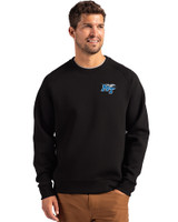 Middle Tennessee Blue Raiders Cutter & Buck Roam Epic Versatility Recycled Crew Neck Mens Pullover Black Front