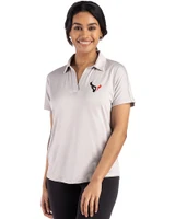 Houston Texans - Cutter & Buck Coastline Recycled Double Peached Womens Dolman Polo CONCRETE Front