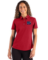 Cincinnati Bengals Americana Cutter & Buck Advantage Refresh Epic Confidence Recycled Womens Tri-Blend Pique Polo Cardinal Red Front