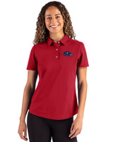 Baltimore Ravens Americana Cutter & Buck Advantage Refresh Epic Confidence Recycled Womens Tri-Blend Pique Polo Cardinal Red Front