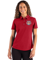 New York Red Bulls Cutter & Buck Advantage Refresh Epic Confidence Recycled Womens Tri-Blend Pique Polo Cardinal Red Front
