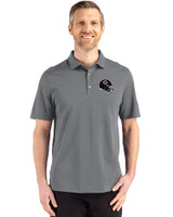 Chicago Bears NFL Helmet Cutter & Buck Advantage Refresh Recycled Cotton-Blend Pique Mens Big & Tall Polo Elemental Grey Front