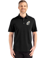 New Orleans Saints Historic Cutter & Buck Advantage Refresh Recycled Cotton-Blend Pique Mens Big & Tall Polo Black Front
