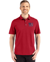 New York Giants Americana Cutter & Buck Advantage Refresh Epic Confidence Recycled Mens Big & Tall Tri-Blend Pique Polo Cardinal Red Front