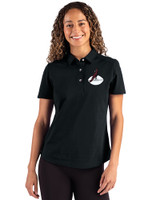 Arizona Cardinals Historic Cutter & Buck Advantage Refresh Epic Confidence Recycled Womens Tri-Blend Pique Polo Black Front