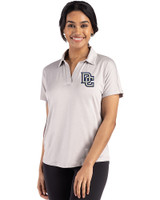 Washington Nationals Cooperstown Cutter & Buck Coastline Epic Comfort Recycled Womens Dolman Polo CONCRETE Front