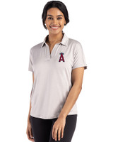 Los Angeles Angels Cutter & Buck Coastline Epic Comfort Recycled Womens Dolman Polo CONCRETE Front