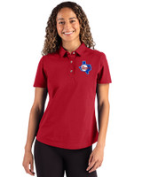 Texas Rangers Cooperstown Cutter & Buck Advantage Refresh Epic Confidence Recycled Womens Tri-Blend Pique Polo Cardinal Red Front