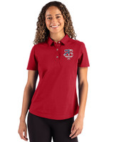 Minnesota Twins Stars & Stripes Cutter & Buck Advantage Refresh Epic Confidence Recycled Womens Tri-Blend Pique Polo Cardinal Red Front