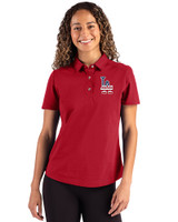 Los Angeles Dodgers Stars & Stripes Cutter & Buck Advantage Refresh Epic Confidence Recycled Womens Tri-Blend Pique Polo Cardinal Red Front