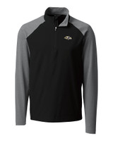 Baltimore Ravens Cutter & Buck Response Lightweight Hybrid Quarter Zip Mens Pullover Windbreaker Black Mannequin