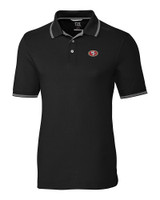 San Francisco 49ers Cutter & Buck Advantage Tipped Polo Black Mannequin