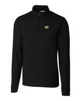 Green Bay Packers Cutter & Buck Advantage Mens Zip Mock Black Mannequin