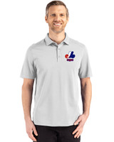 Montreal Expos Cooperstown Cutter & Buck Advantage Refresh Epic Confidence Recycled Mens Big & Tall Tri-Blend Pique Polo CONCRETE Front