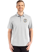 Milwaukee Brewers Cooperstown Cutter & Buck Advantage Refresh Epic Confidence Recycled Mens Big & Tall Tri-Blend Pique Polo CONCRETE Front