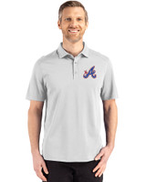 Atlanta Braves City Connect Cutter & Buck Advantage Refresh Epic Confidence Recycled Mens Big & Tall Tri-Blend Pique Polo CONCRETE Front