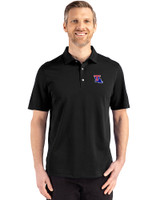 Louisiana Tech Bulldogs Cutter & Buck Advantage Refresh Epic Confidence Recycled Mens Big & Tall Tri-Blend Pique Polo Black Front