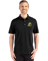 Oregon Ducks Cutter & Buck Advantage Refresh Epic Confidence Recycled Mens Big & Tall Tri-Blend Pique Polo Black Front