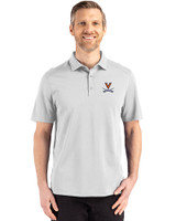 Virginia Cavaliers Cutter & Buck Advantage Refresh Epic Confidence Recycled Mens Big & Tall Tri-Blend Pique Polo CONCRETE Front