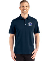 SEC Conference Cutter & Buck Advantage Refresh Epic Confidence Recycled Mens Big & Tall Tri-Blend Pique Polo Liberty Navy Front