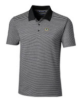 Green Bay Packers Cutter & Buck Forge Polo Tonal Stripe Tailored Fit Black Mannequin