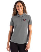 Auburn Tigers College Vault Cutter & Buck Advantage Refresh Epic Confidence Recycled Womens Tri-Blend Pique Polo Elemental Grey Front