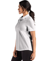 Navy Midshipmen Cutter & Buck Advantage Refresh Epic Confidence Recycled Womens Tri-Blend Pique Polo CONCRETE Side