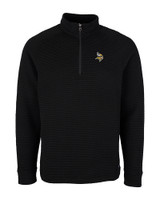 Minnesota Vikings Cutter & Buck Mens Coastal Half-Zip Black Mannequin
