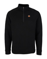Cincinnati Bengals Cutter & Buck Mens Coastal Half-Zip Black Mannequin