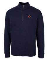 Chicago Bears Cutter & Buck Mens Coastal Half-Zip Liberty Navy Mannequin