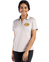 Tennessee Tech Golden Eagles Cutter & Buck Coastline Epic Comfort Recycled Womens Dolman Polo CONCRETE Front