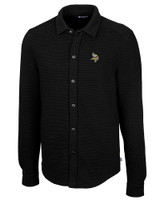 Minnesota Vikings Cutter & Buck Coastal Shirt Jacket Black Mannequin