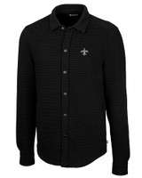 New Orleans Saints Cutter & Buck Coastal Shirt Jacket Black Mannequin