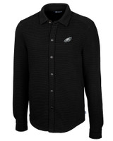 Philadelphia Eagles Cutter & Buck Coastal Shirt Jacket Black Mannequin