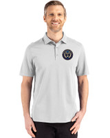 Philadelphia Union Cutter & Buck Advantage Refresh Epic Confidence Recycled Mens Tri-Blend Pique Polo CONCRETE Front