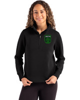 Austin FC - Cutter & Buck Roam Epic Versatility Recycled Womens Quarter Zip Pullover Black Front