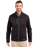 Santa Clara Broncos Cutter & Buck Evoke Softshell Recycled Full Zip Mens Jacket Black Front