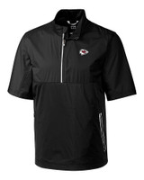 Kansas City Chiefs Cutter & Buck Fairway Short-Sleeve Half-Zip Jacket Black Mannequin