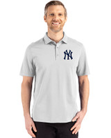 New York Yankees Cutter & Buck Advantage Refresh Epic Confidence Recycled Mens Tri-Blend Pique Polo CONCRETE Front