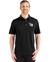Cleveland Guardians Mono Cutter & Buck Advantage Refresh Epic Confidence Recycled Mens Tri-Blend Pique Polo Black Front