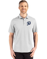 Los Angeles Dodgers City Connect- Cutter & Buck Advantage Refresh Recycled Cotton-Blend Pique Mens Polo CONCRETE Front