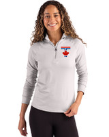 Toronto Blue Jays City Connect Cutter & Buck Coastline Epic Comfort Recycled Women’s Quarter Zip CONCRETE Front