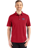 New York Giants Americana Cutter & Buck Advantage Refresh Recycled Cotton-Blend Pique Mens Polo Cardinal Red Front